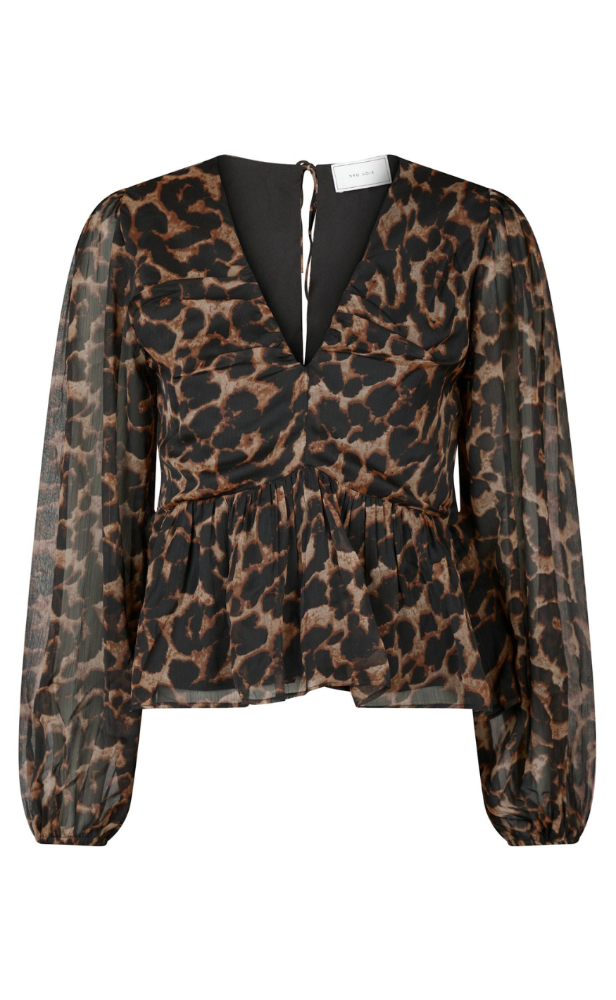 Neo Noir Bluse - Timmy Leo - Leopard