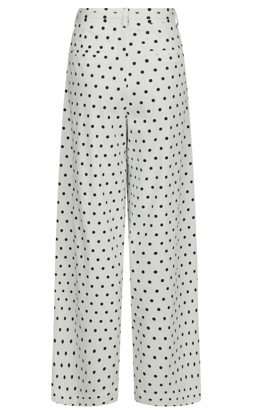 Neo Noir Bukser - Malba Dot - White