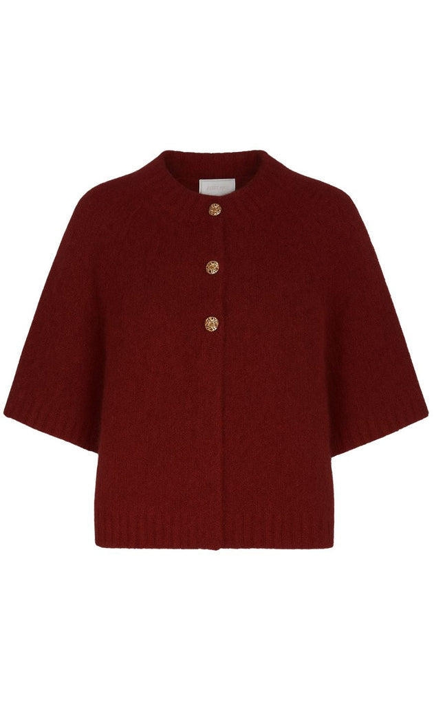 Neo Noir Cardigan - Benuta Fluffy - Dark Red