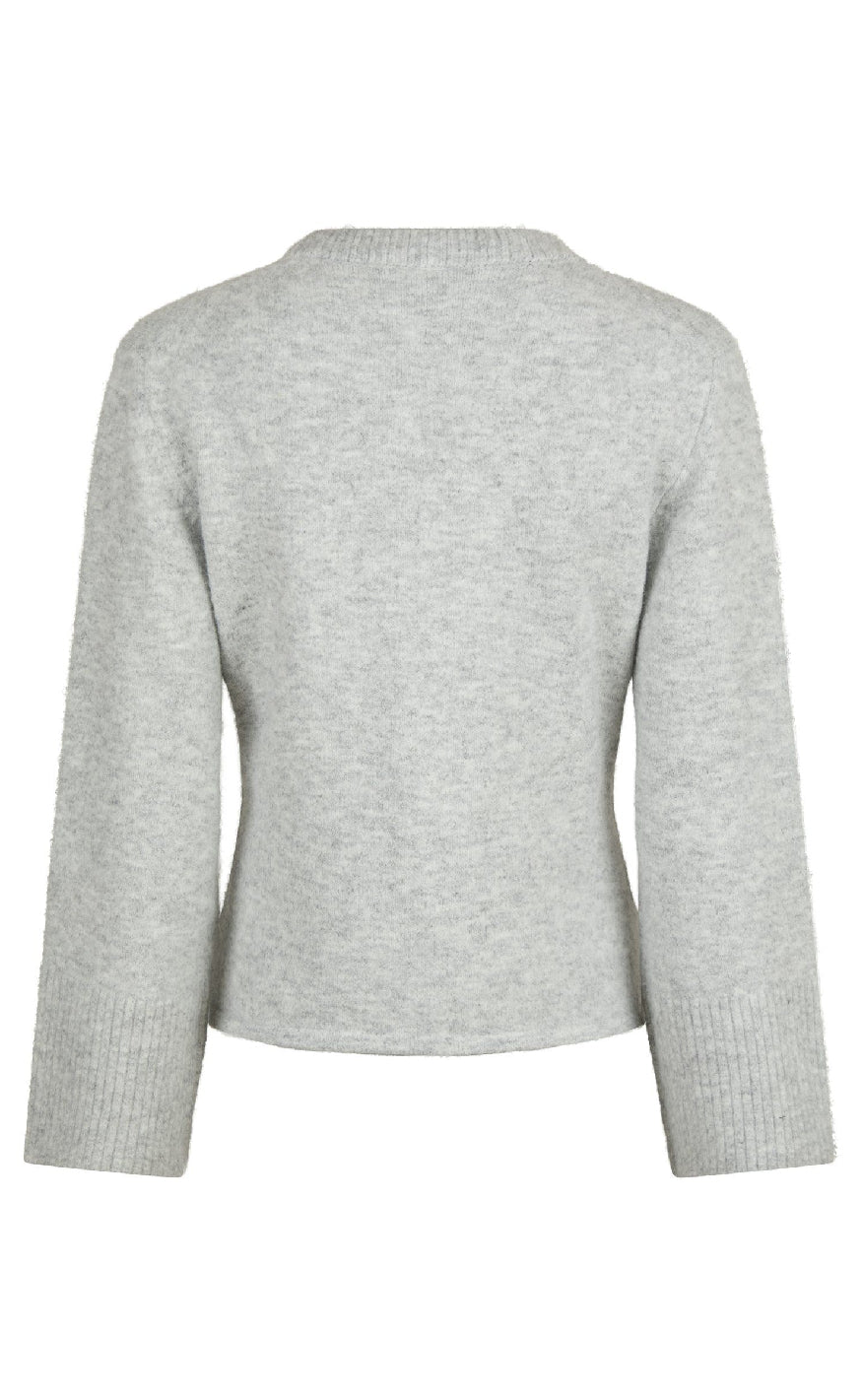 Neo Noir Cardigan - Pixie - Light Grey Melange