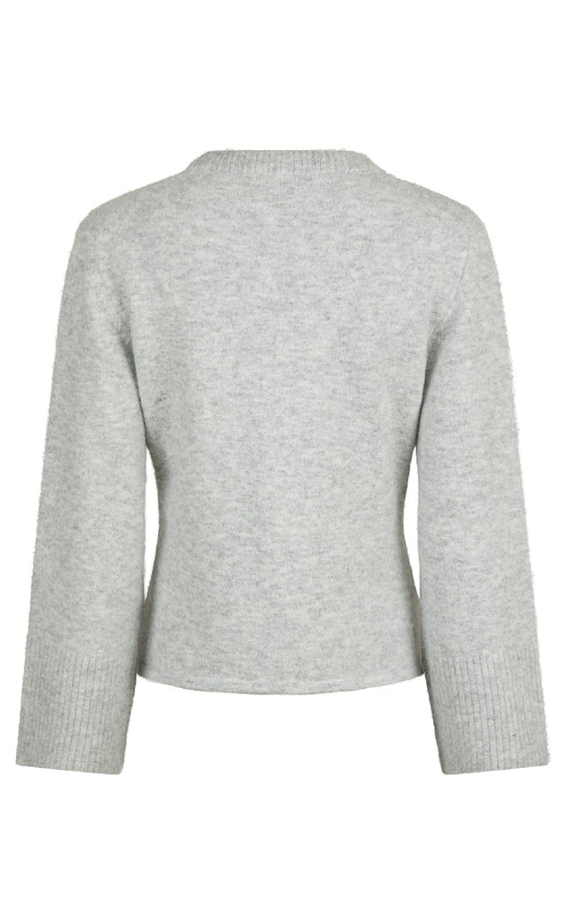 Neo Noir Cardigan - Pixie - Light Grey Melange