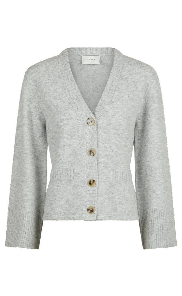 Neo Noir Cardigan - Pixie - Light Grey Melange