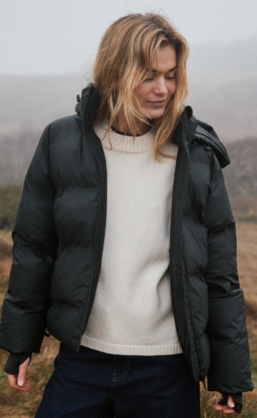 Neo Noir Jakke - Fox Puffer - Black