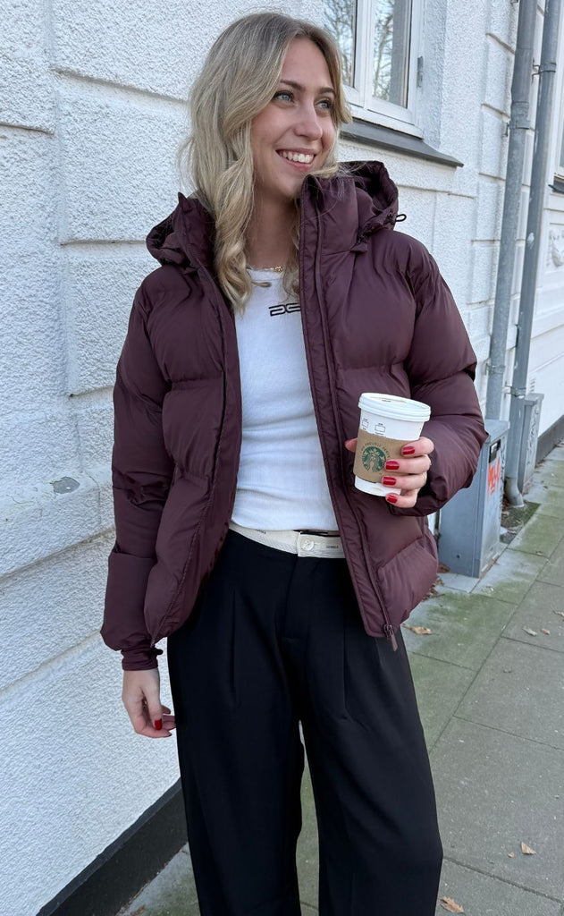Neo Noir Jakke - Fox Puffer - Bordeaux