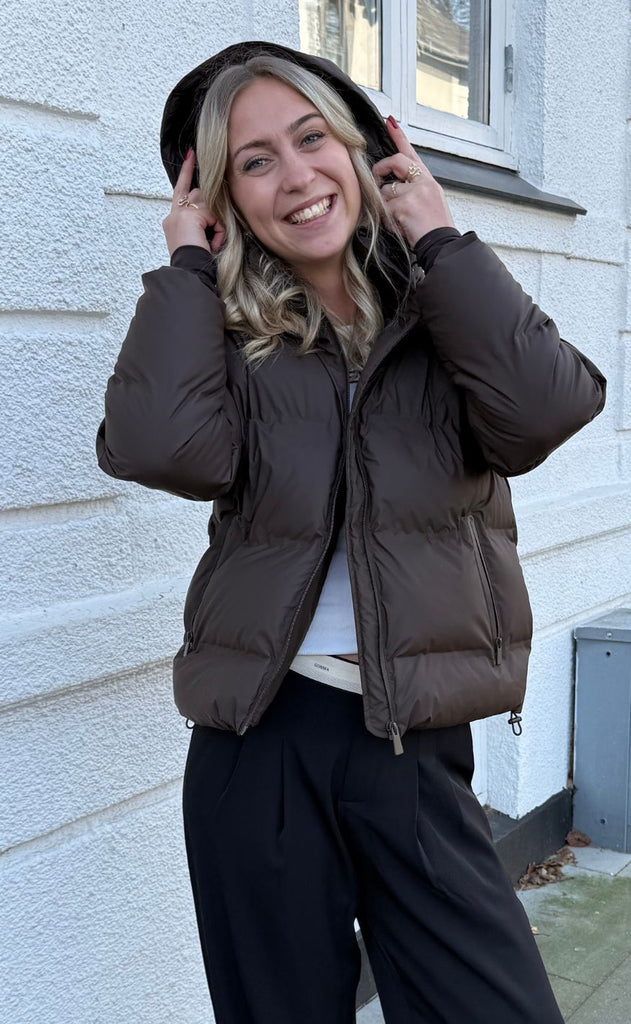 Neo Noir Jakke - Fox Puffer - Dark Brown