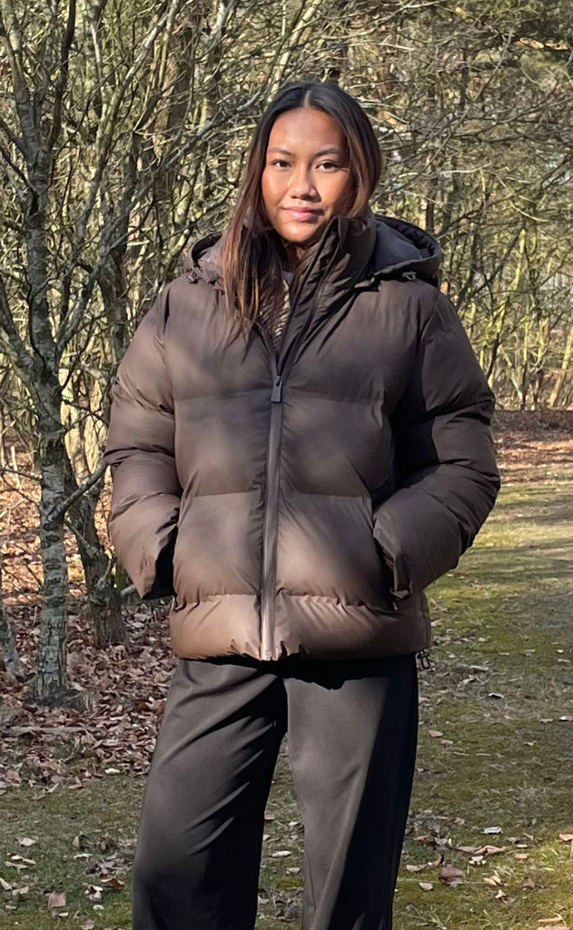 Neo Noir Jakke - Fox Puffer - Dark Brown