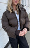 Neo Noir Jakke - Fox Puffer - Dark Brown