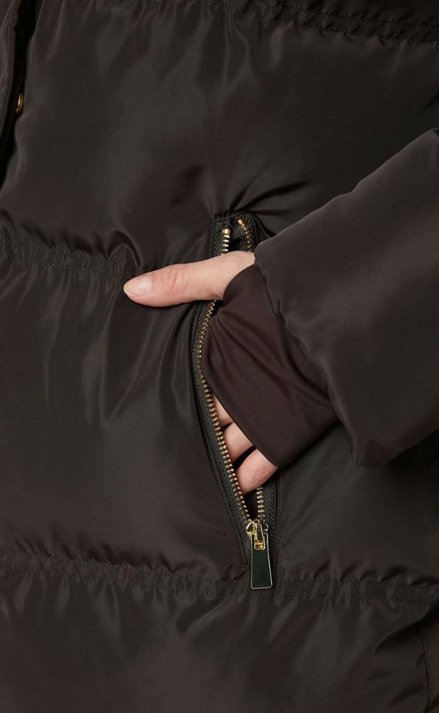 Neo Noir Jakke - Lucette Puffer - Dark Brown