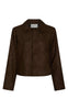 Neo Noir Jakke - Nilo Faux Suede - Dark Brown