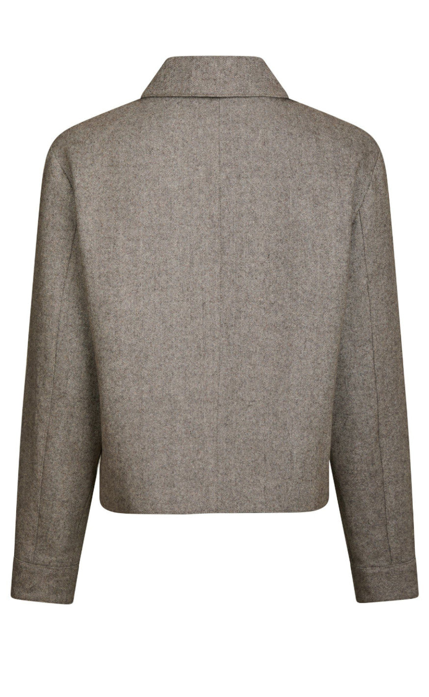 Neo Noir Jakke - Romana Herringbone - Dusty Brown