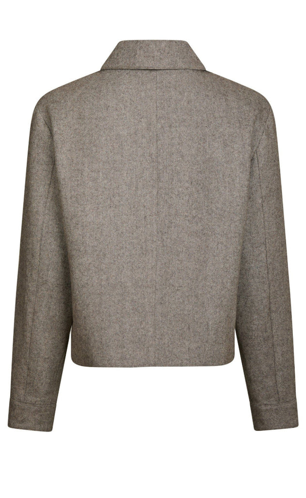 Neo Noir Jakke - Romana Herringbone - Dusty Brown