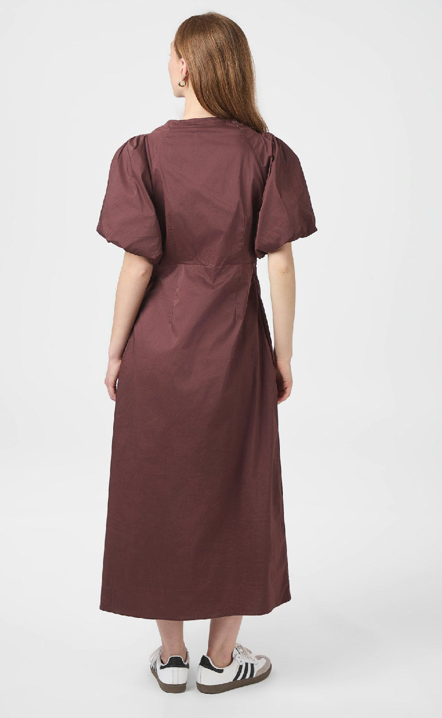 Neo Noir Kjole - Illana Poplin - Burgundy
