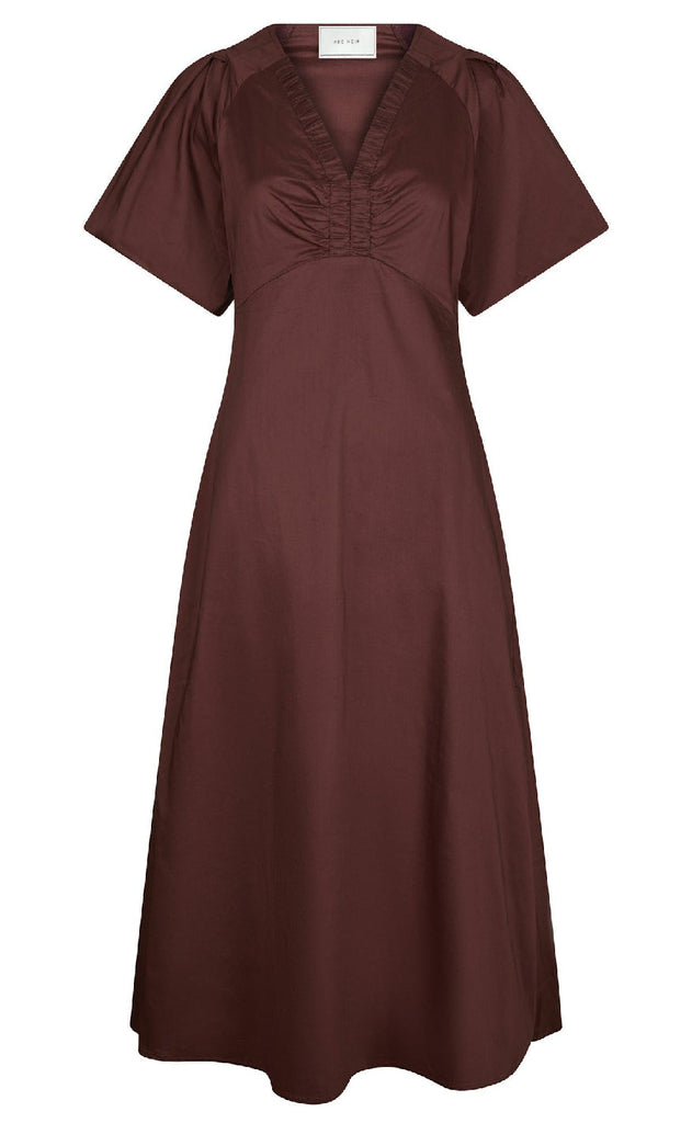 Neo Noir Kjole - Illana Poplin - Burgundy