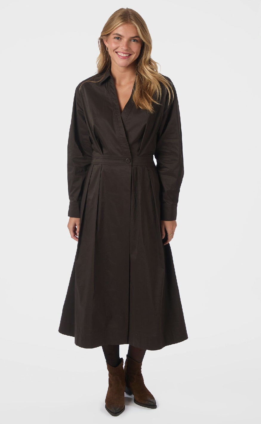 Neo Noir Kjole - Ottana - Chocolate Brown