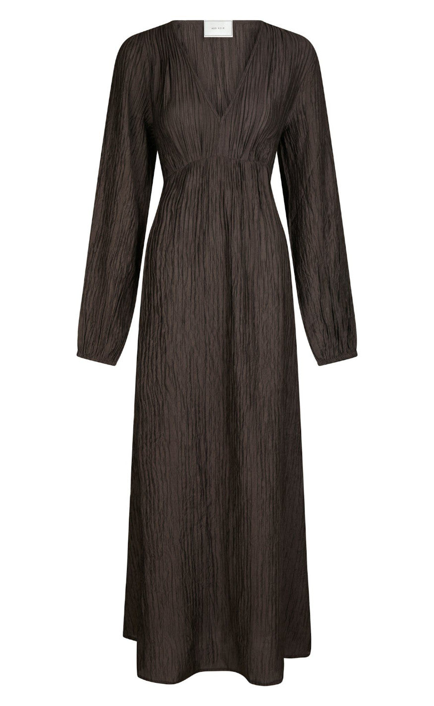 Neo Noir Kjole - Silfi Crepe - Dark Brown