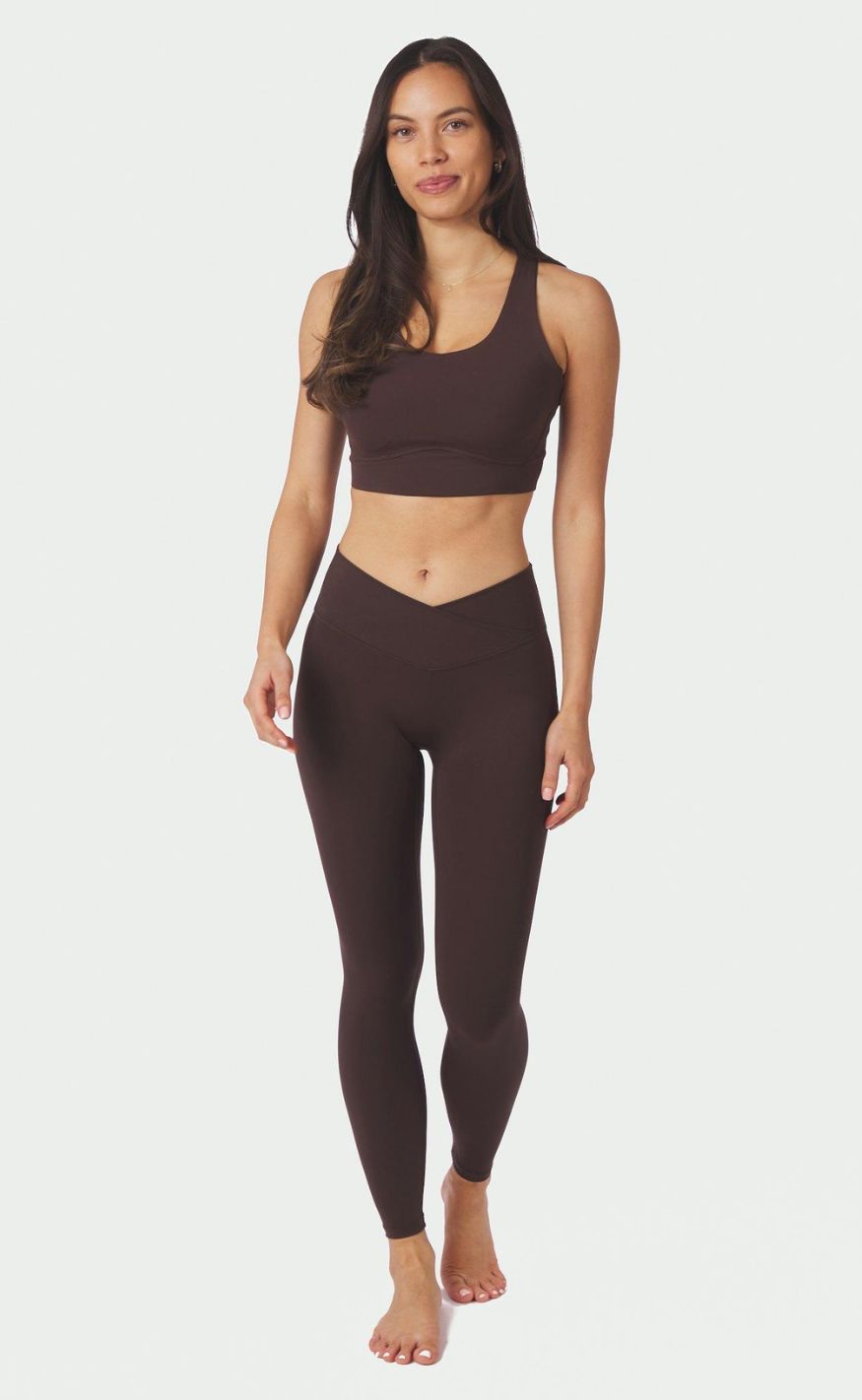Neo Noir Leggings - Sabina Wrap - Chocolate Brown
