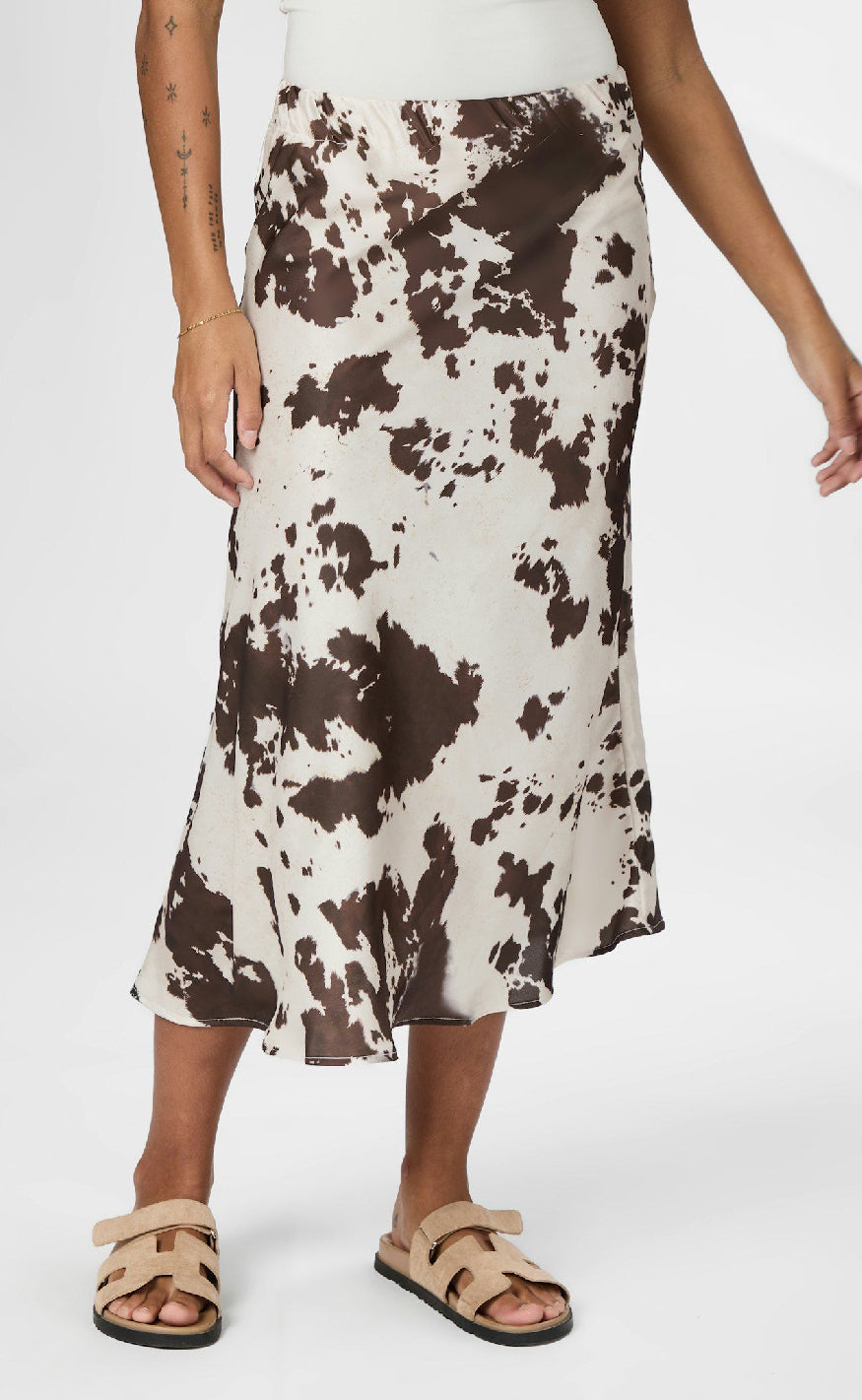 Neo Noir Skjørt - Viso Cow Print - Brown