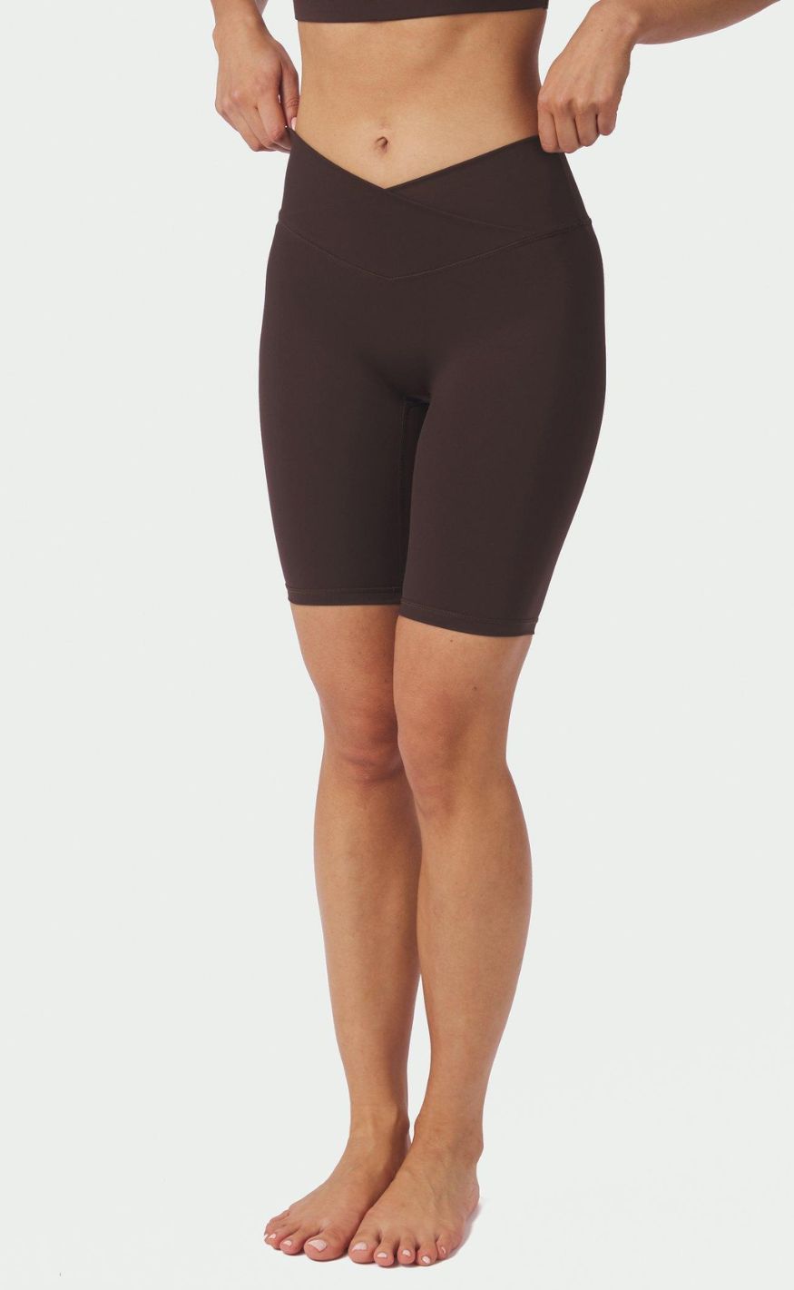 Neo Noir Shorts - Lea Wrap - Chocolate Brown