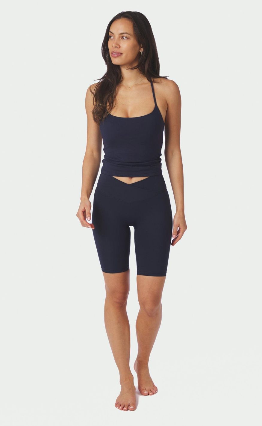 Neo Noir Shorts - Lea Wrap - Navy