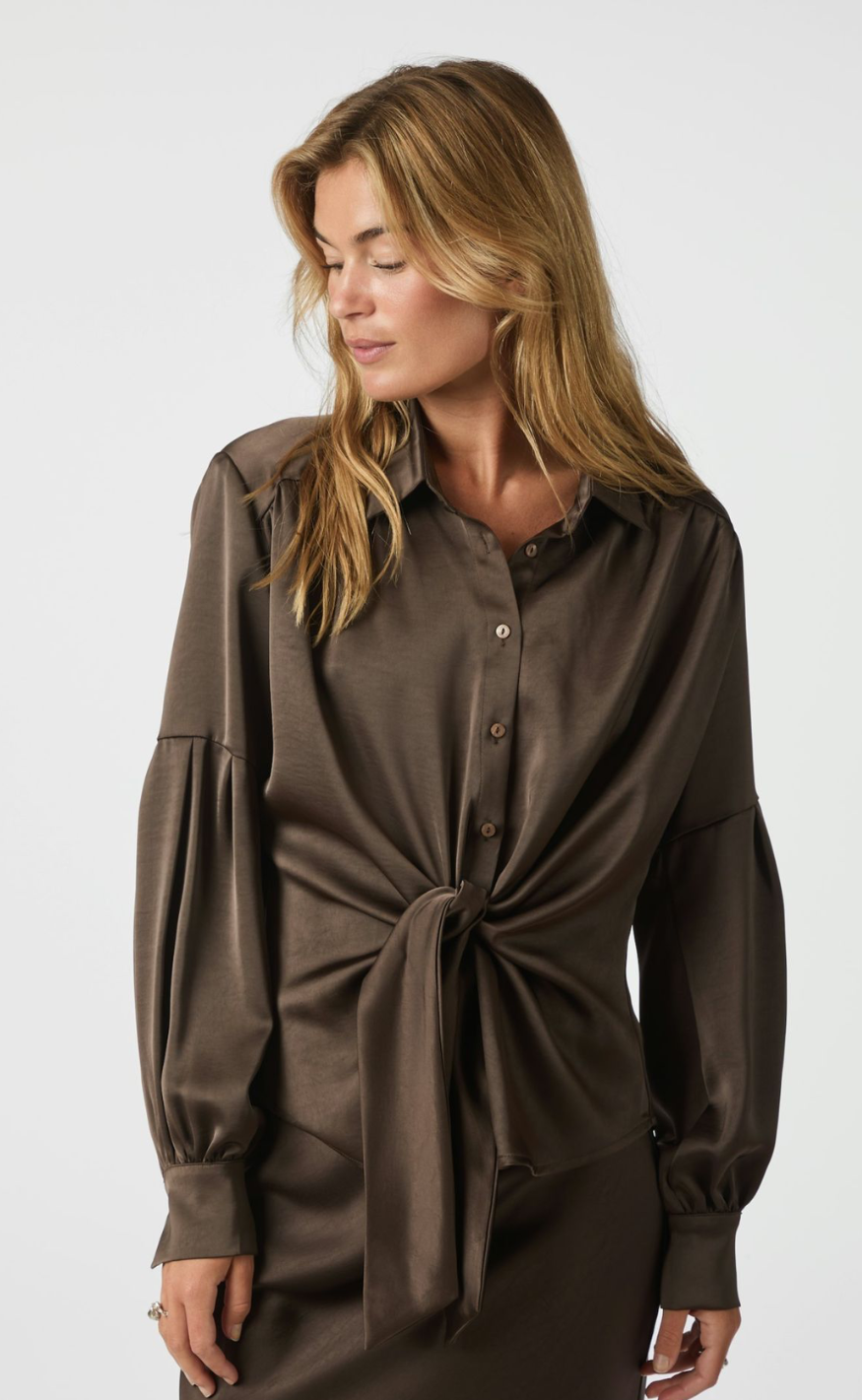 Neo Noir Skjorte - Naja - Dark Brown