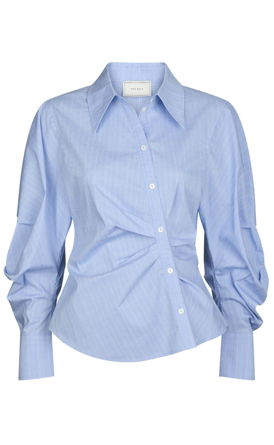 Neo Noir Skjorte - Neolla Flannel - Light Blue