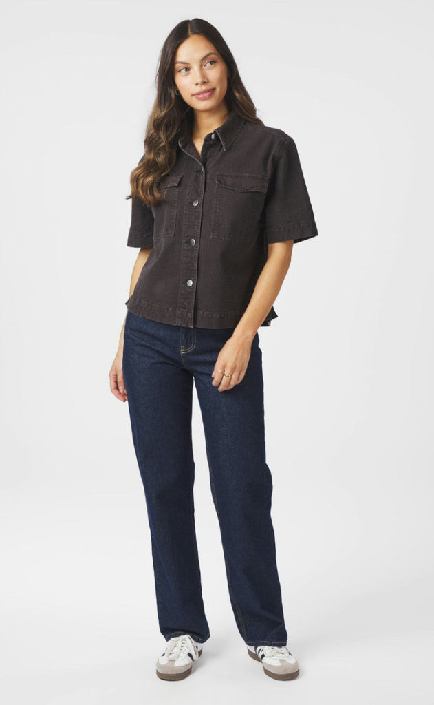 Neo Noir Skjorte - Tiki - Dark Brown