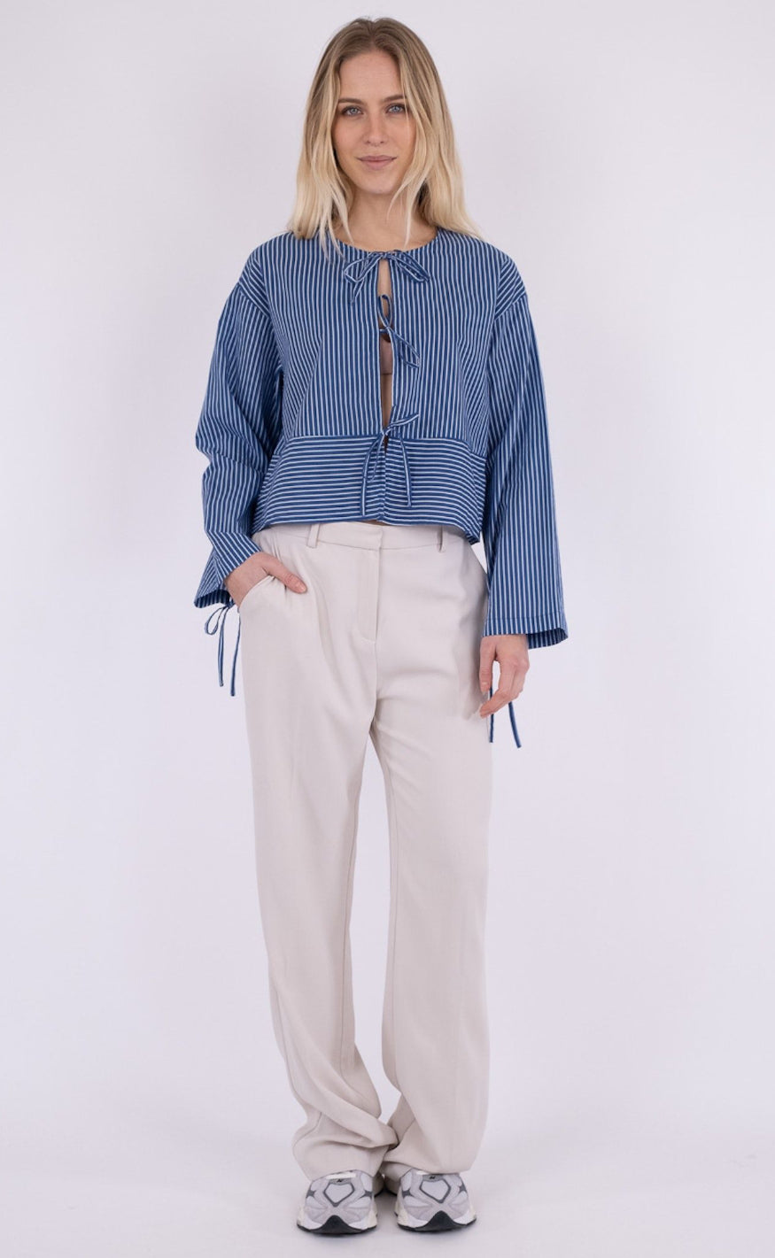 Neo Noir Skjorte - Wanda Stripe - Blue