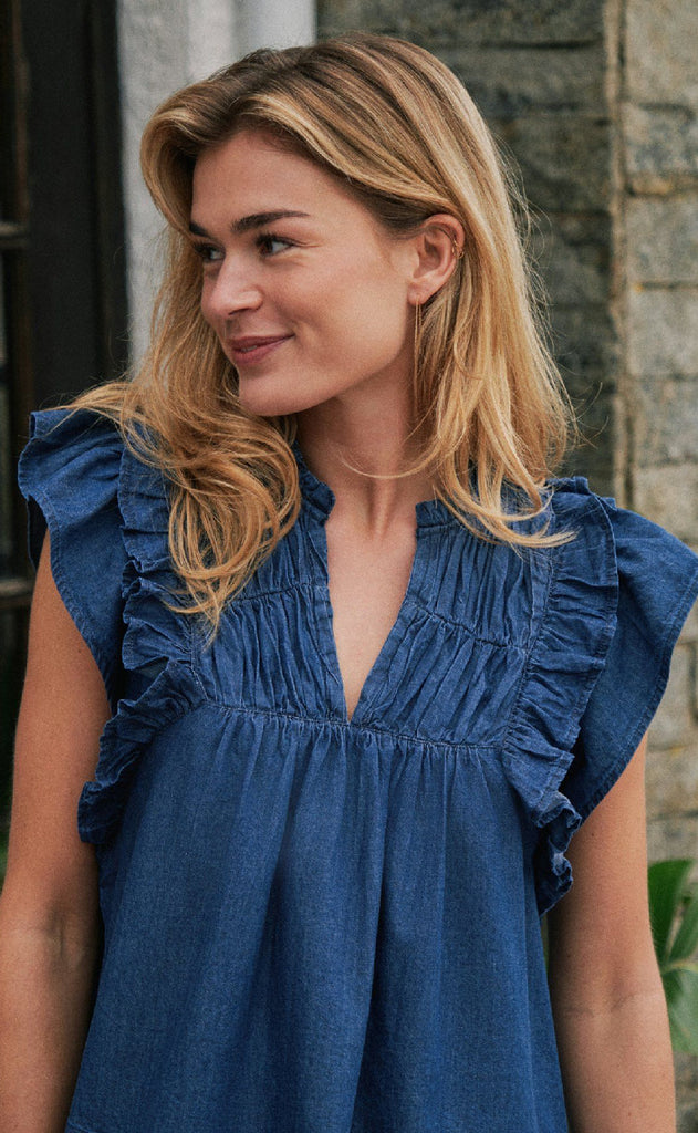 Neo Noir Topp - Jayla Denim - Blue