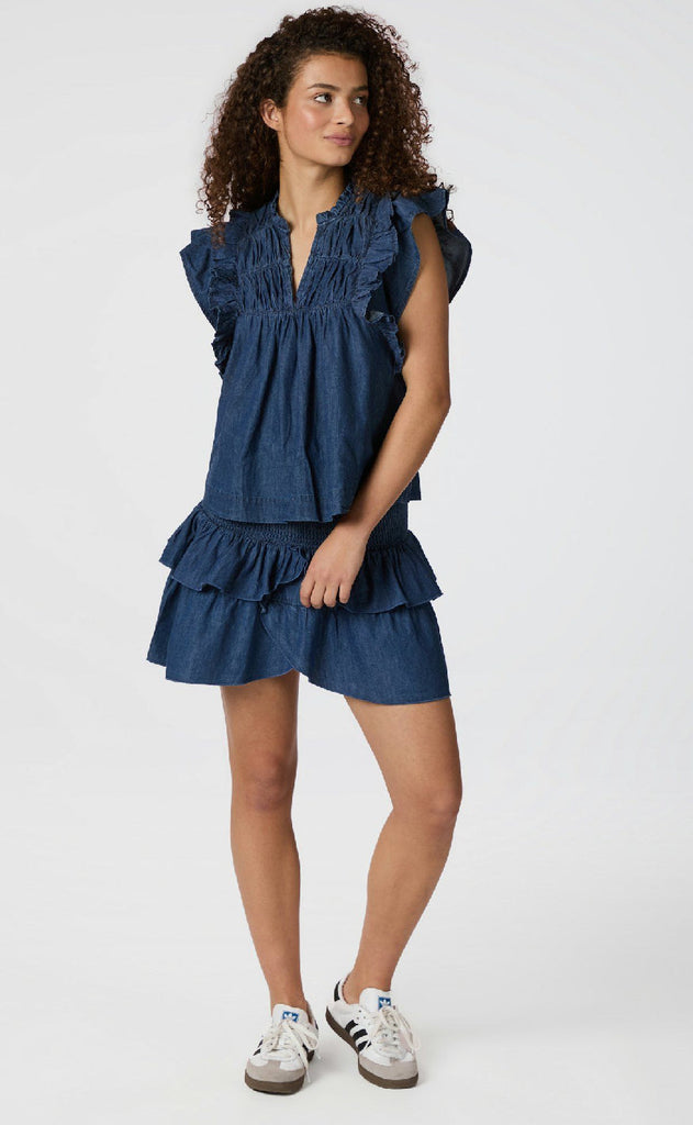 Neo Noir Topp - Jayla Denim - Blue