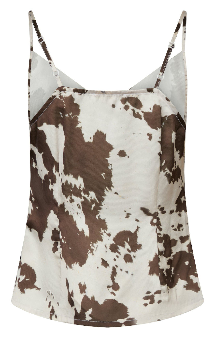 Neo Noir Topp - Lindy Cow Print - Brown