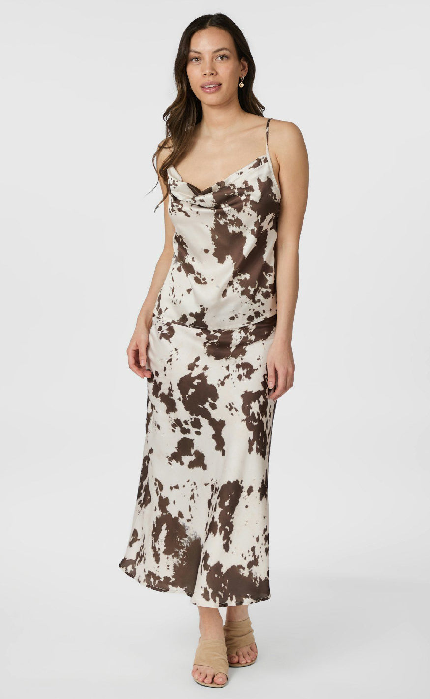 Neo Noir Topp - Lindy Cow Print - Brown