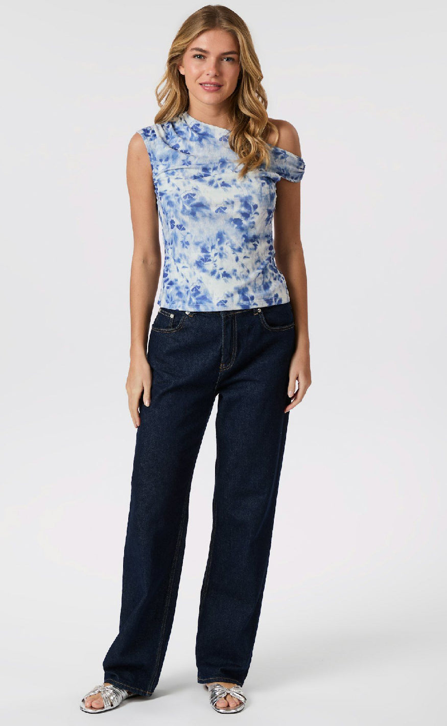 Neo Noir Topp - Peri Mesh - Light Blue