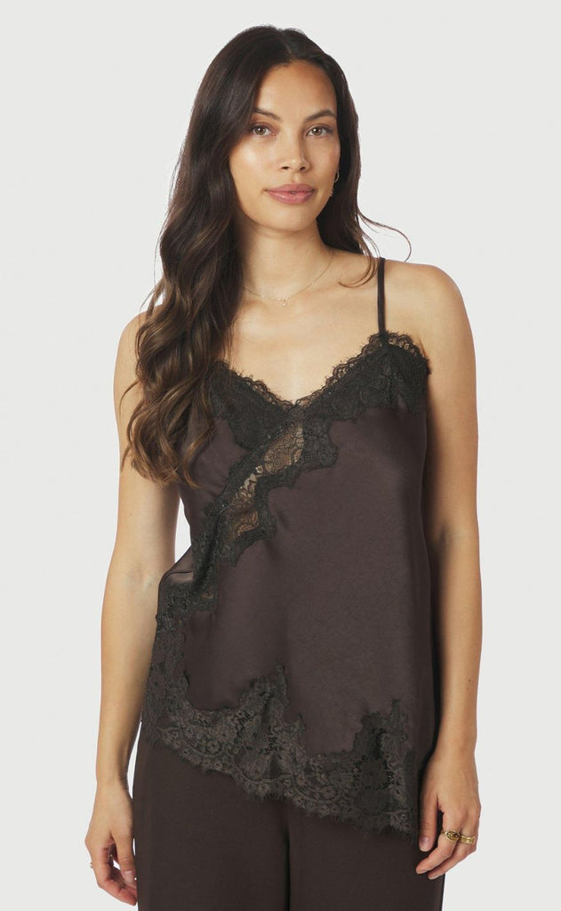 Neo Noir Topp - Viole Lace - Dark Brown