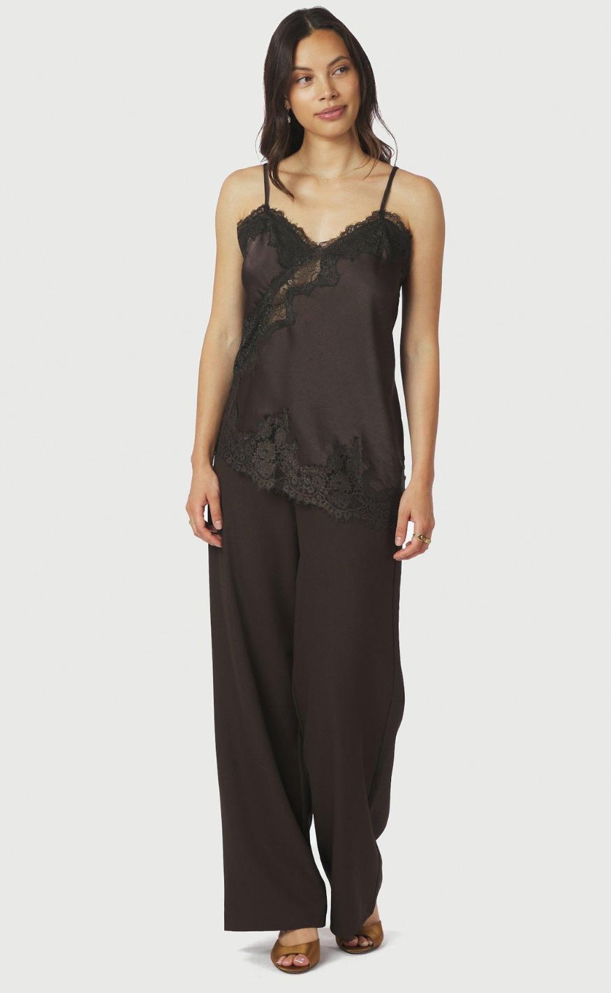 Neo Noir Topp - Viole Lace - Dark Brown