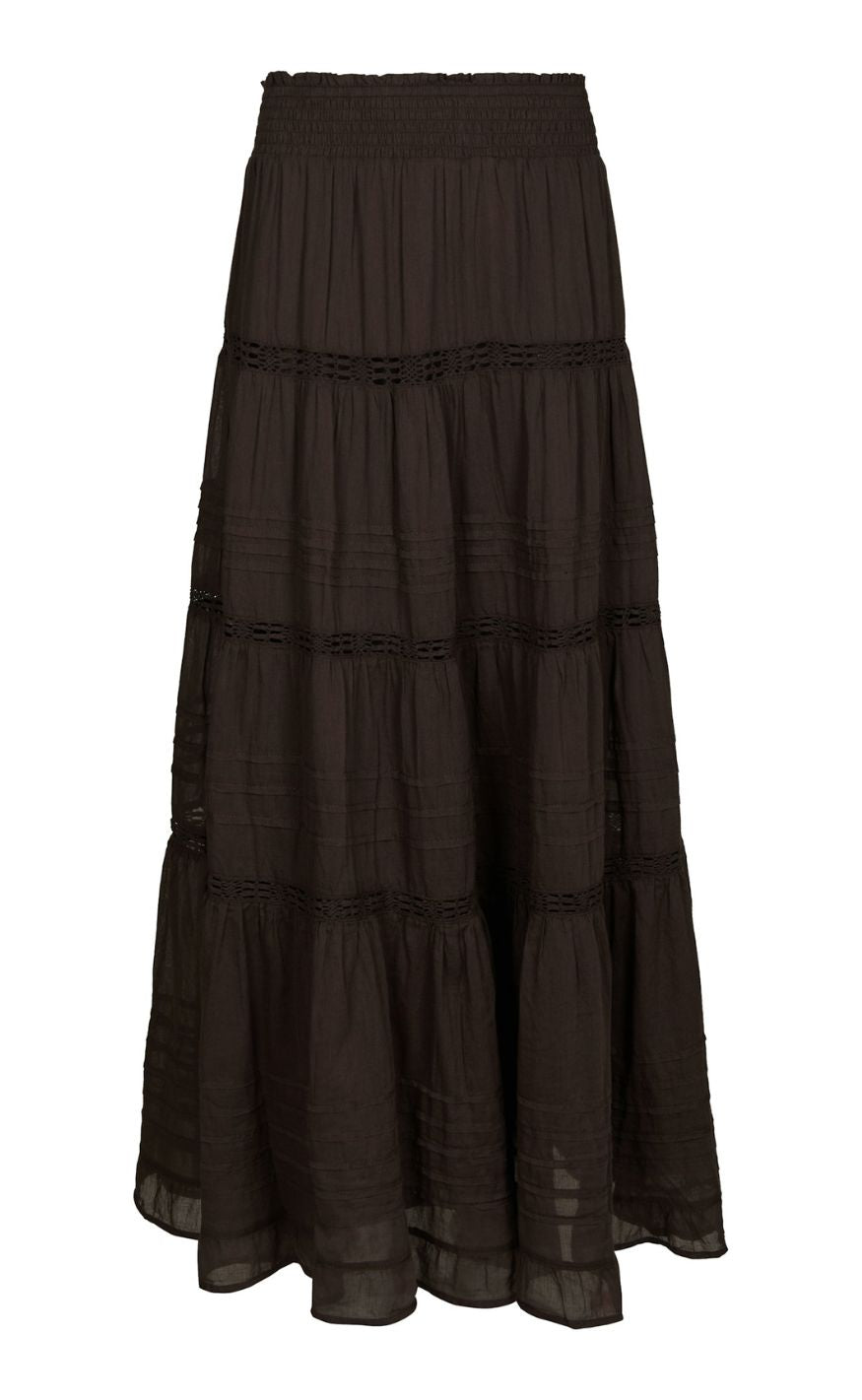 NeoNoir Skjørt - Felicia S Voile - Dark brown