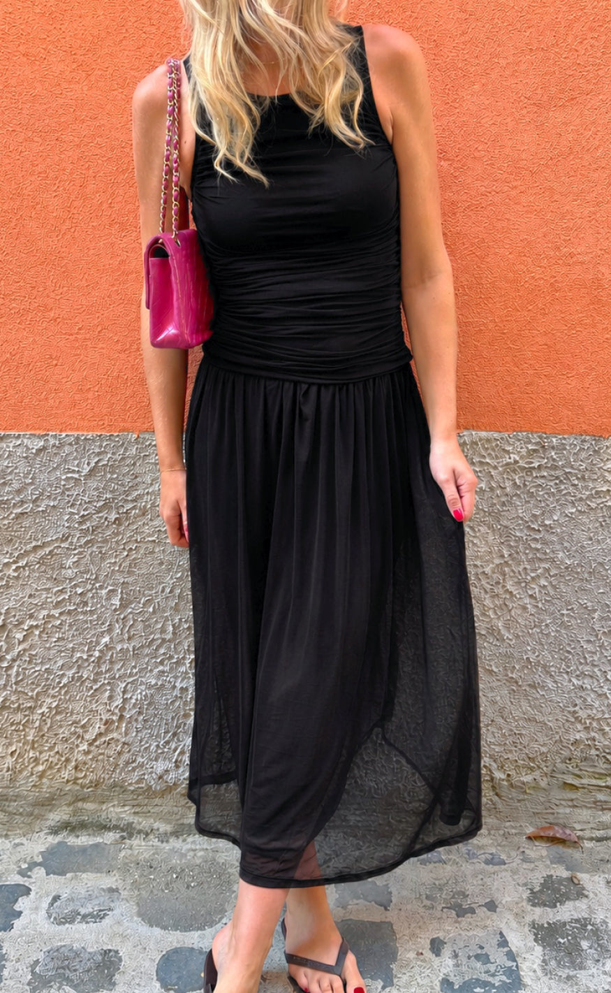 Say INA Copenhagen Kjole - Nina - Black Mesh