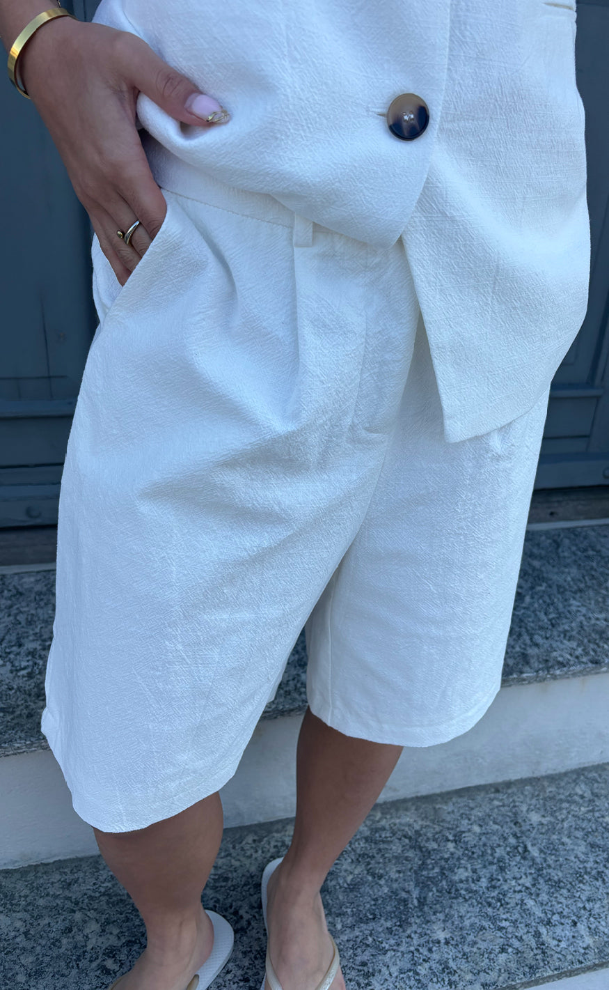 Say INA Copenhagen Shorts - Nivi - White