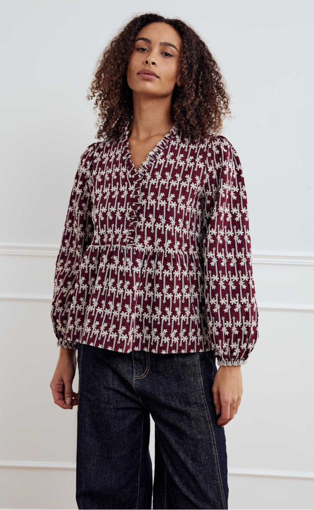 Noella Bluse - Matti - Dusty Mahogany