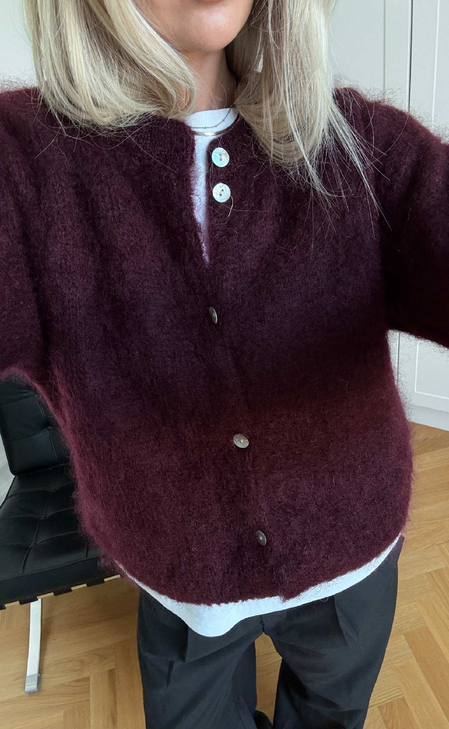 Noella Cardigan - N-Kae Mohair - Winetasting