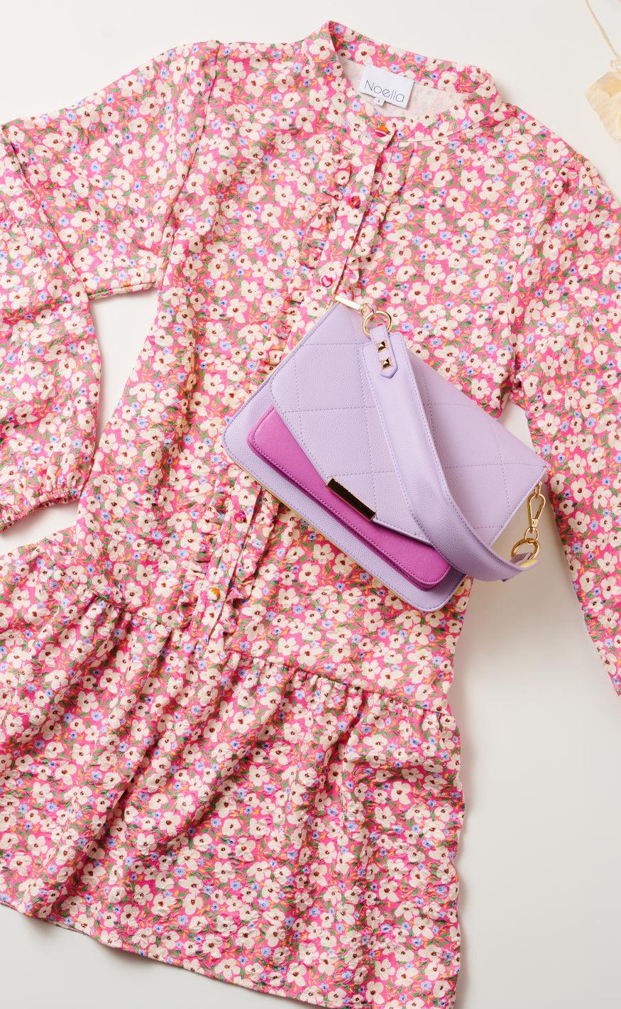 Noella Kjole - Florentina - Pink Flower