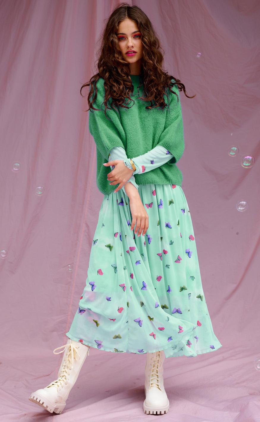 Noella Kjole - Lola - Green Butterfly