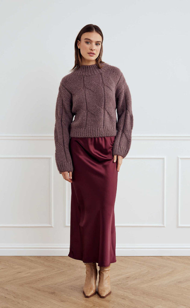 Noella Skjørt - Leonora - Dusty Mahogany