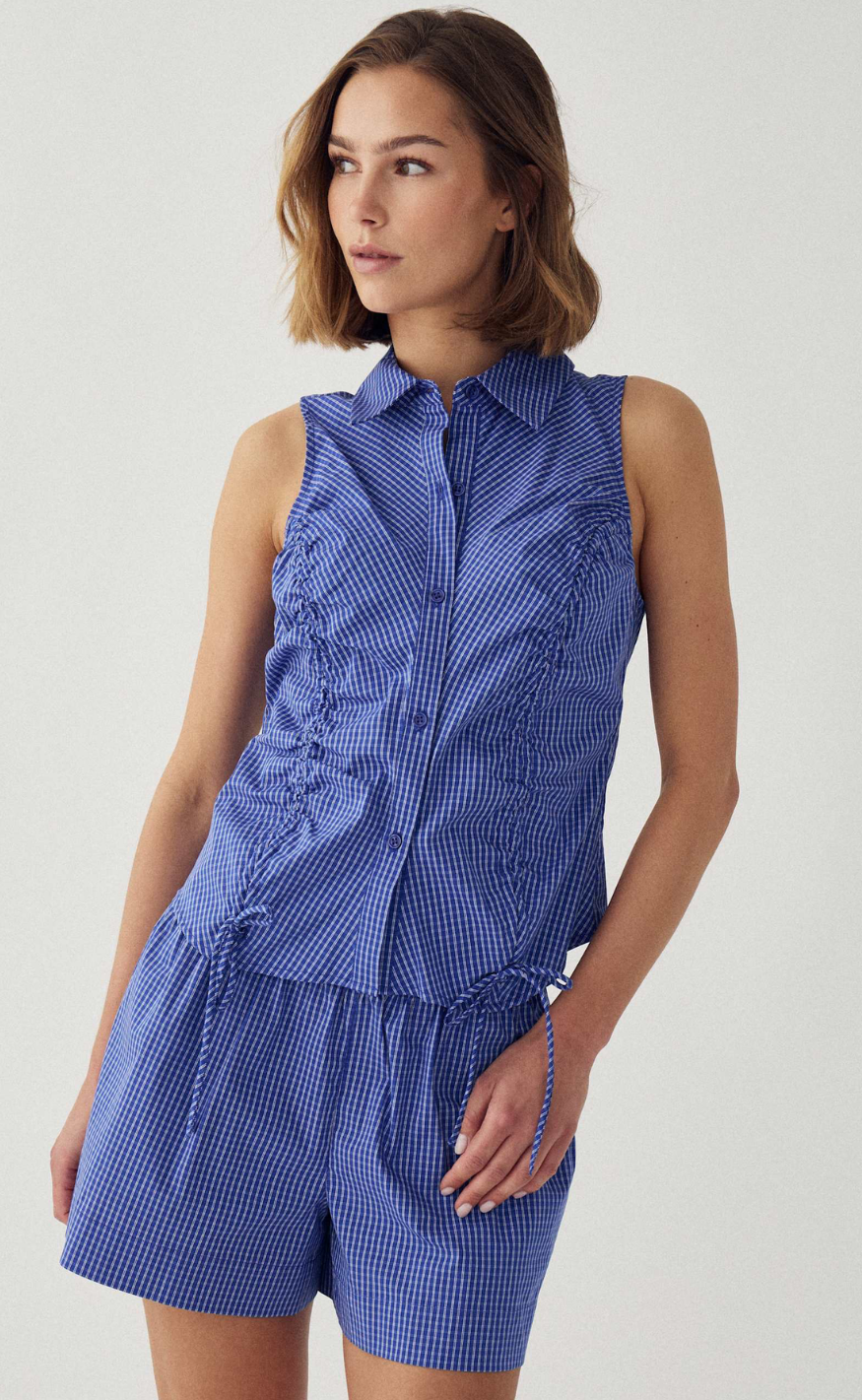 Noella Shorts - Marian MW - Davy Blue Check
