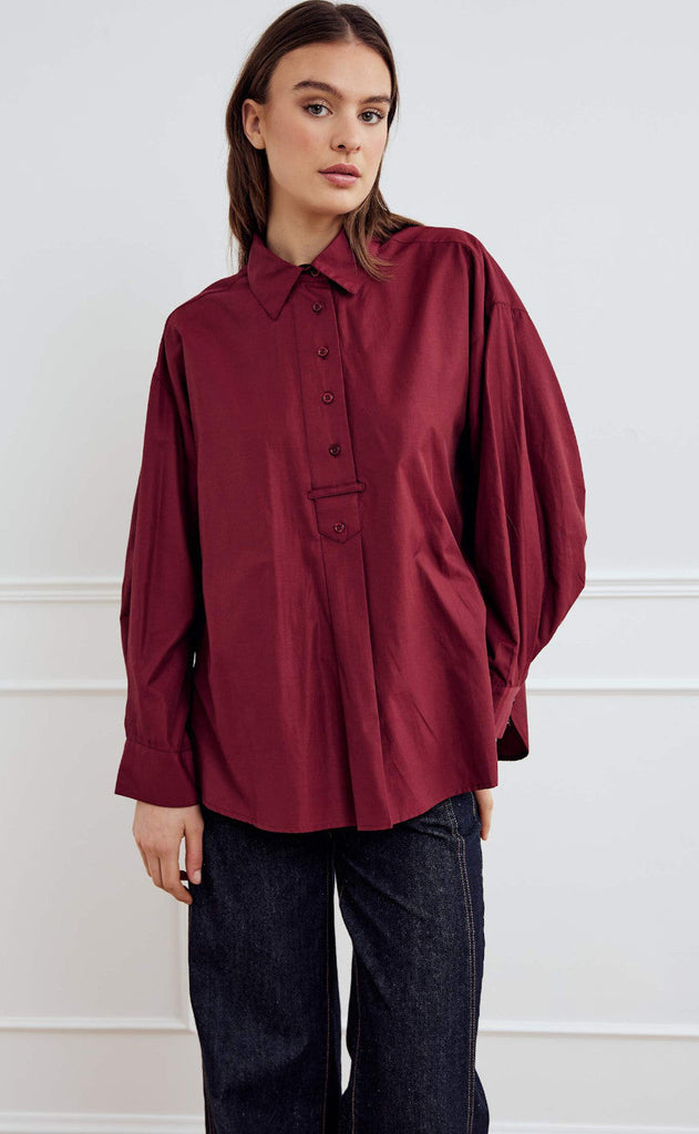 Noella Skjorte - Leonie - Dusty Mahogany