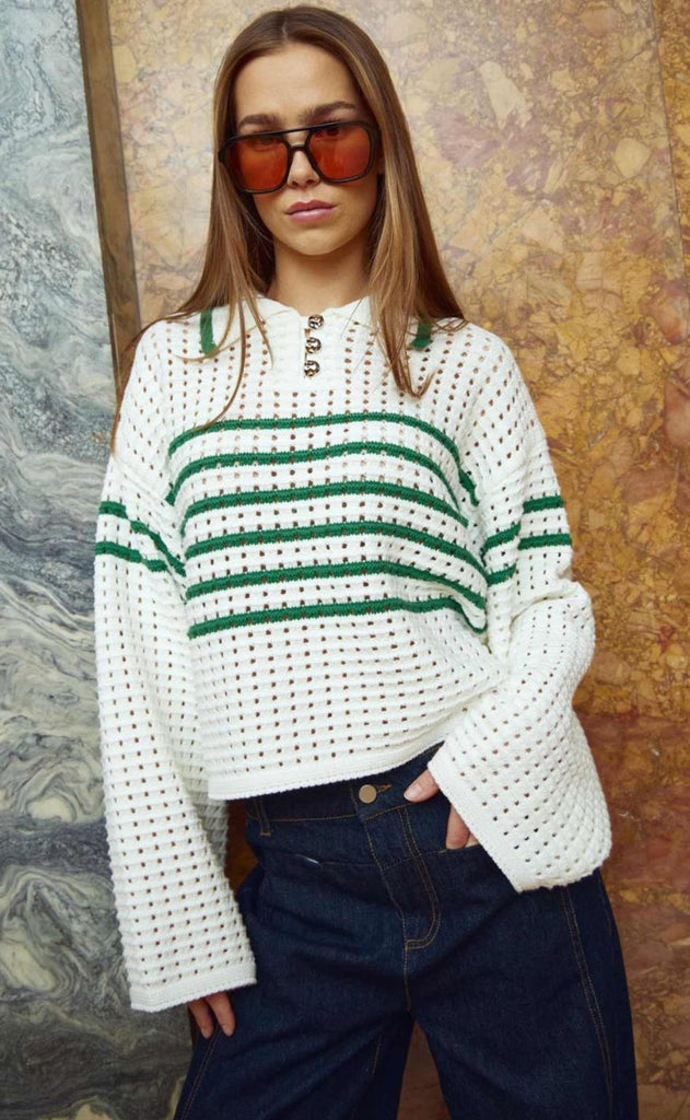 Noella Genser - Leen - Talani Green Stripe