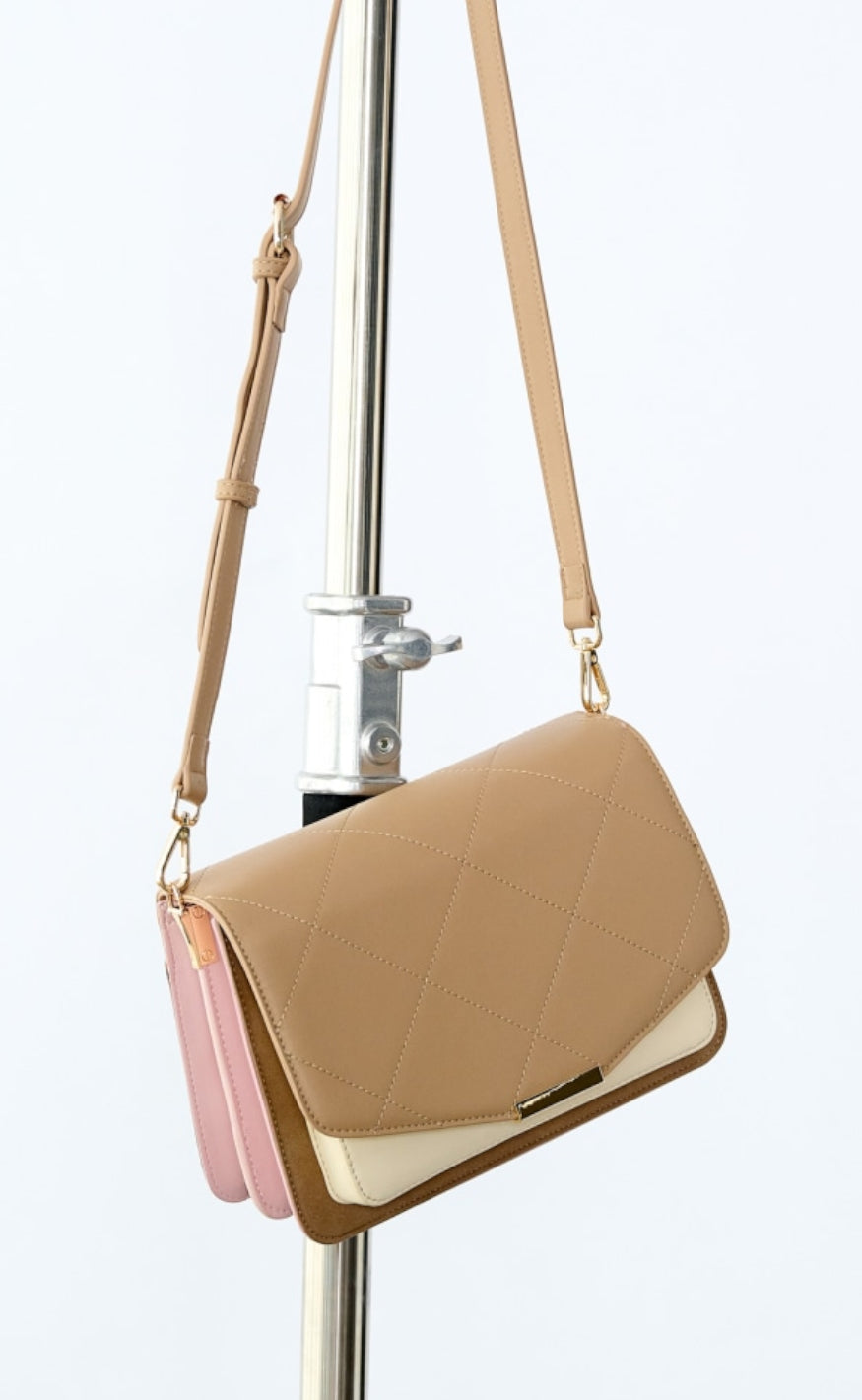 Noella Veske - Lanca Multi - Taupe/Off White/Rose Mix
