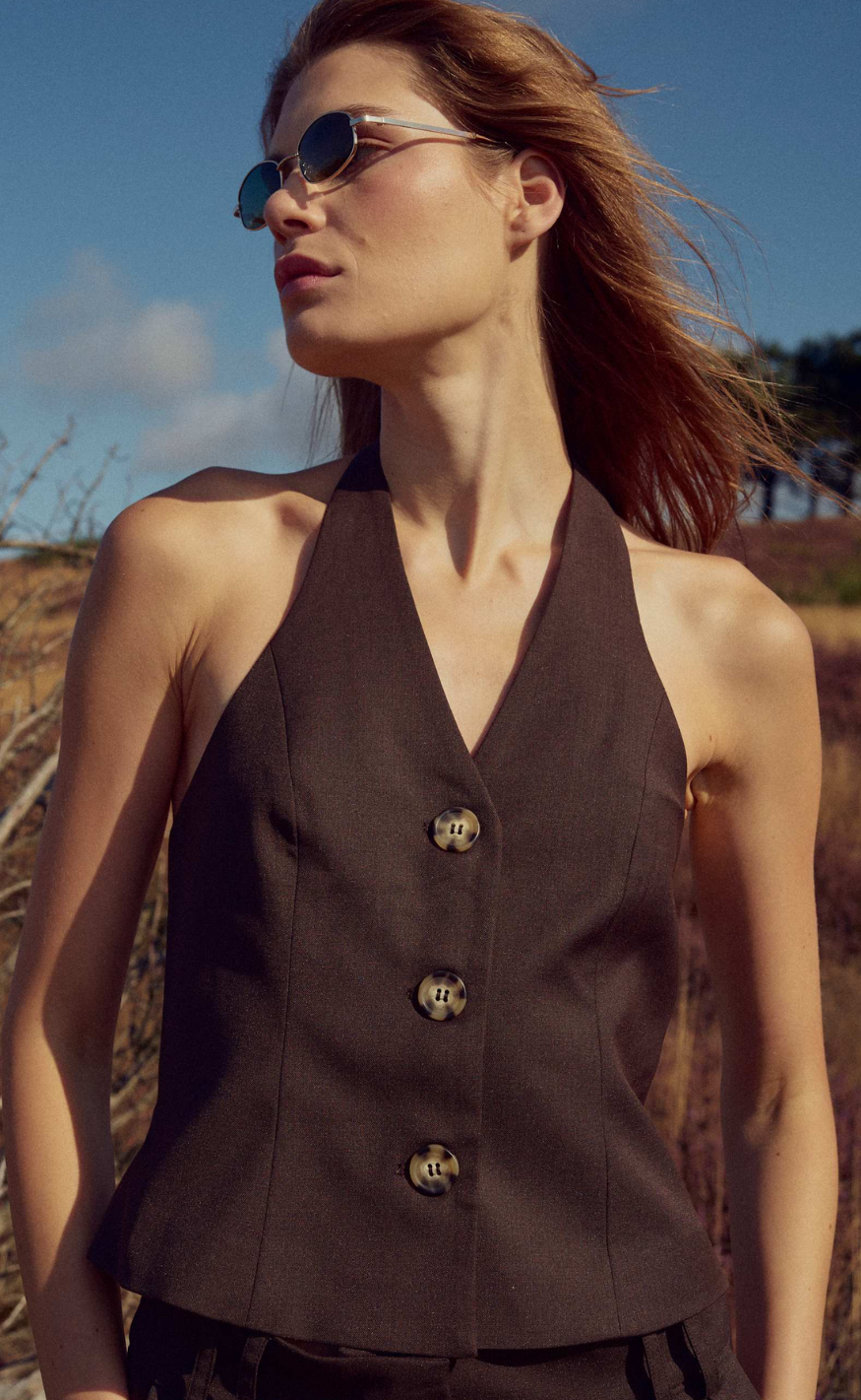Noella Vest - Martina - Chocolate