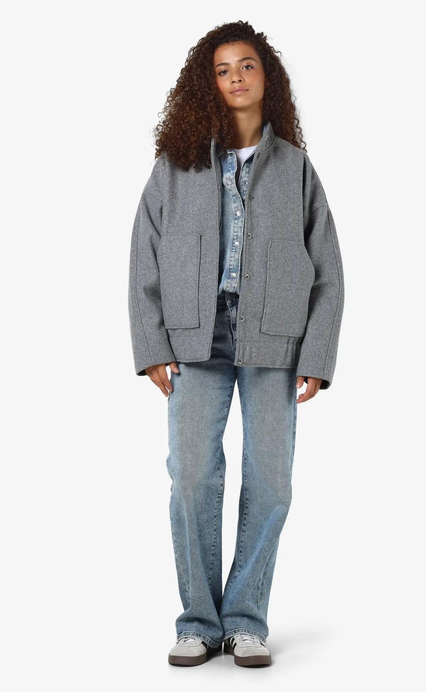 Noisy May Jakke - Halston - Light Grey Melange