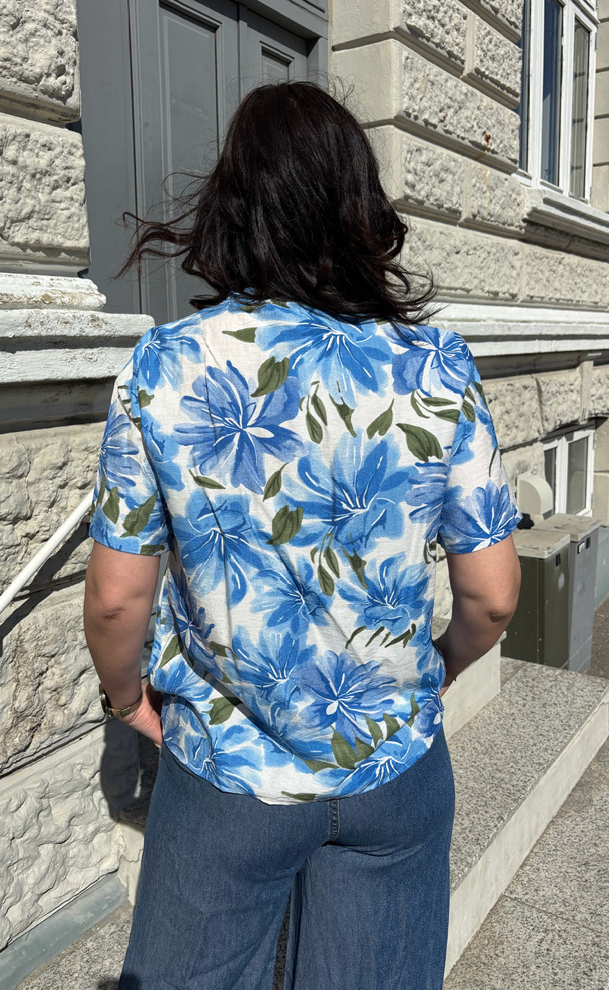 Say INA Copenhagen T-Shirt - Noor - Blue Flowers