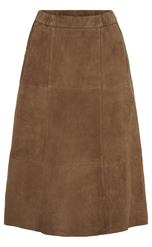 Notyz Skjørt - Suede Skirt - Hazelnut